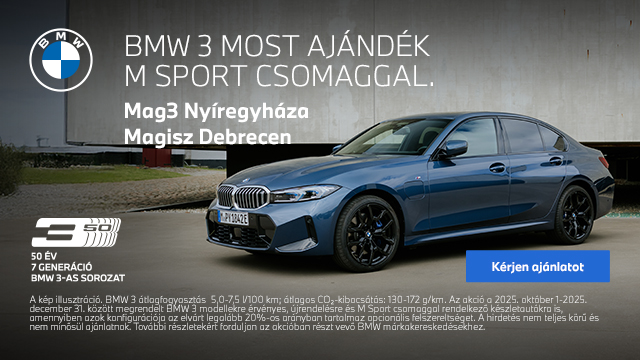 BMW 3 ajándék M Sport csomaggal